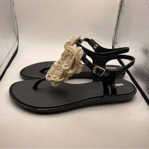Melissa Harmonic Garden women’s floral jelly flats size 9